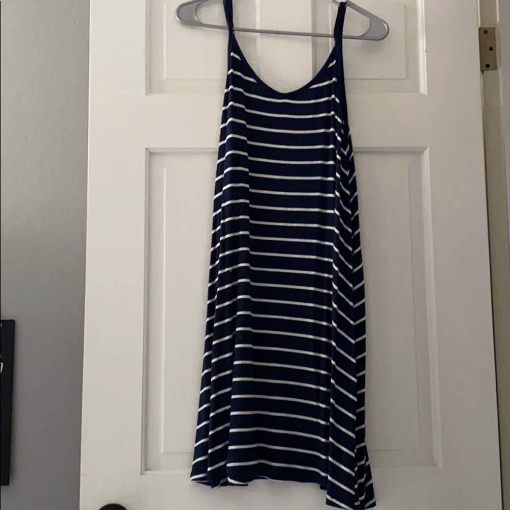 Spaghetti strap dress with crisscross back